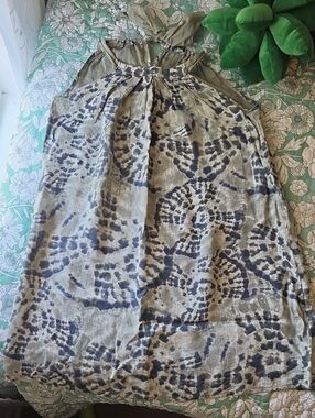 Sleeveless Linen Shift Dress